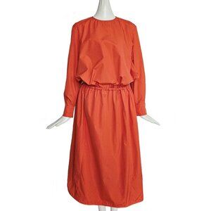 MARNI ORANGE DRAWSTRING MIDI DRESS (40)